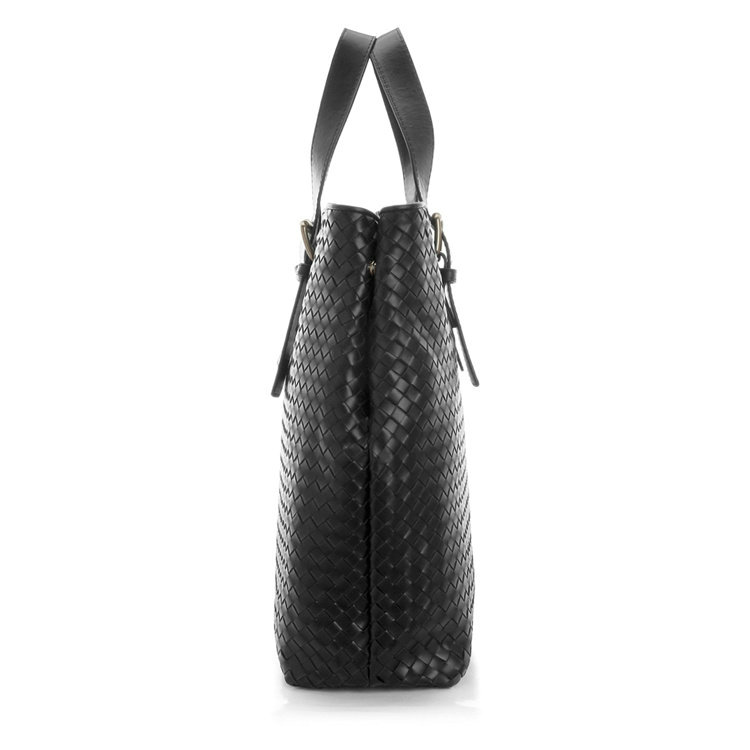 Bottega Veneta intrecciato leather tote bag 399835 black